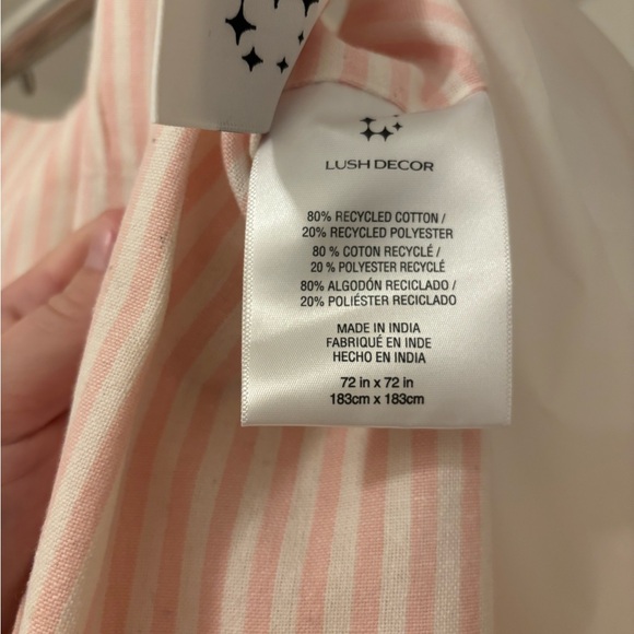 Pink Stripe Shower Curtain - Picture 3 of 4